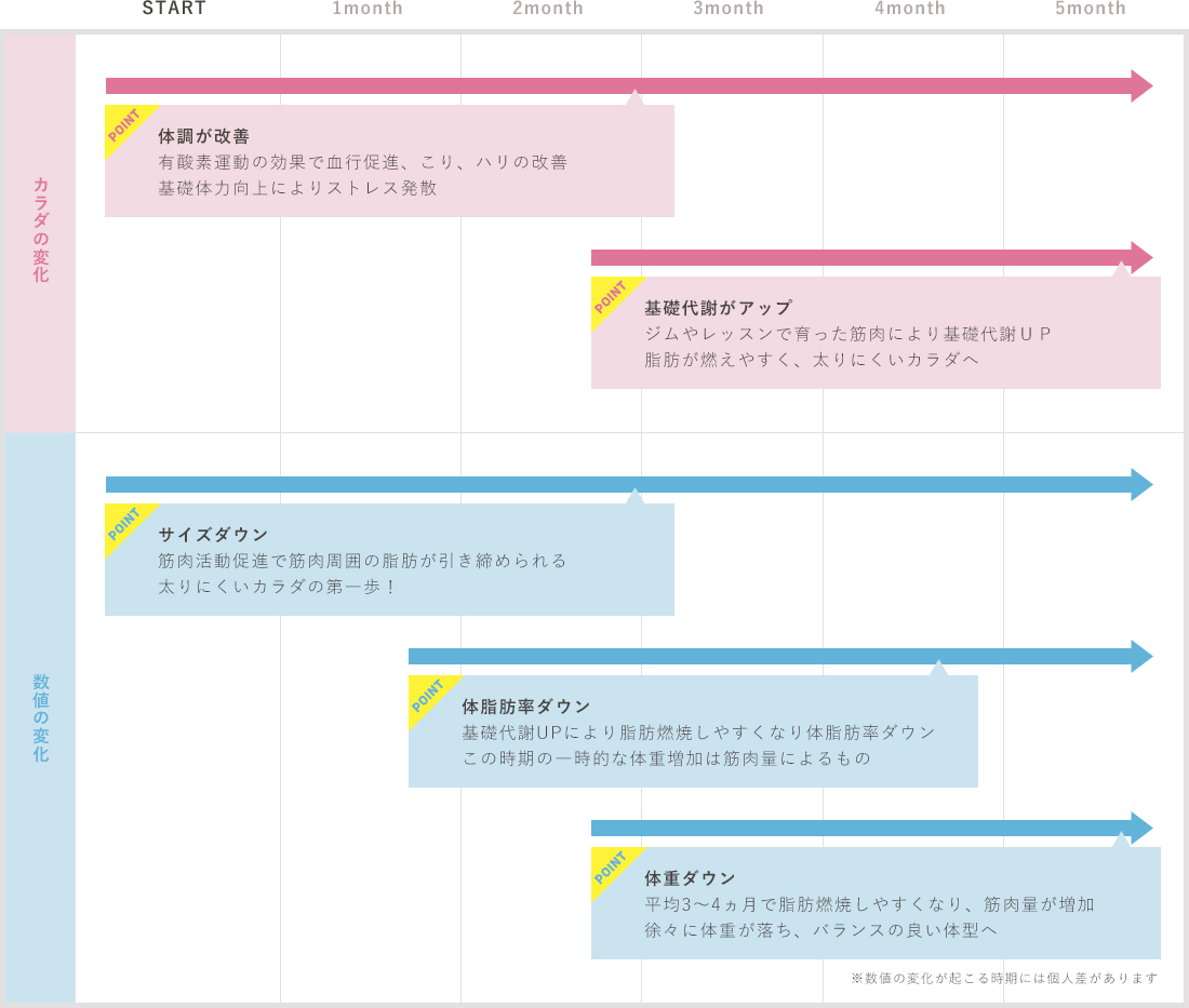 カラダの変化表